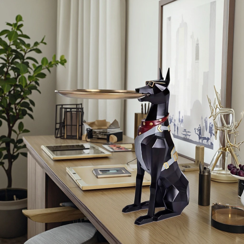 29cm-Resin-Doberman-Tray-Statue-Decor-Storage-Organizer-for-Living-Room-Unique-Gift-for-Dog-Lovers-2