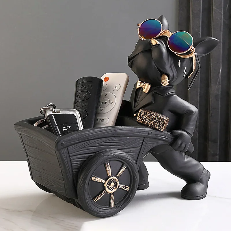 Dog Statue Storage Box Animal Ornament Resin Art Sculpture Figurine Home Decoration Home Decoration Study Ornament